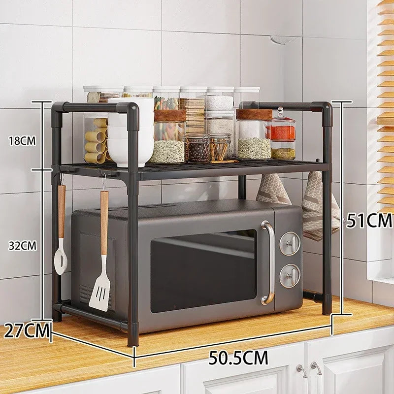 Kitchen Elevated Design Bilayer Countertop Shelf Organizer