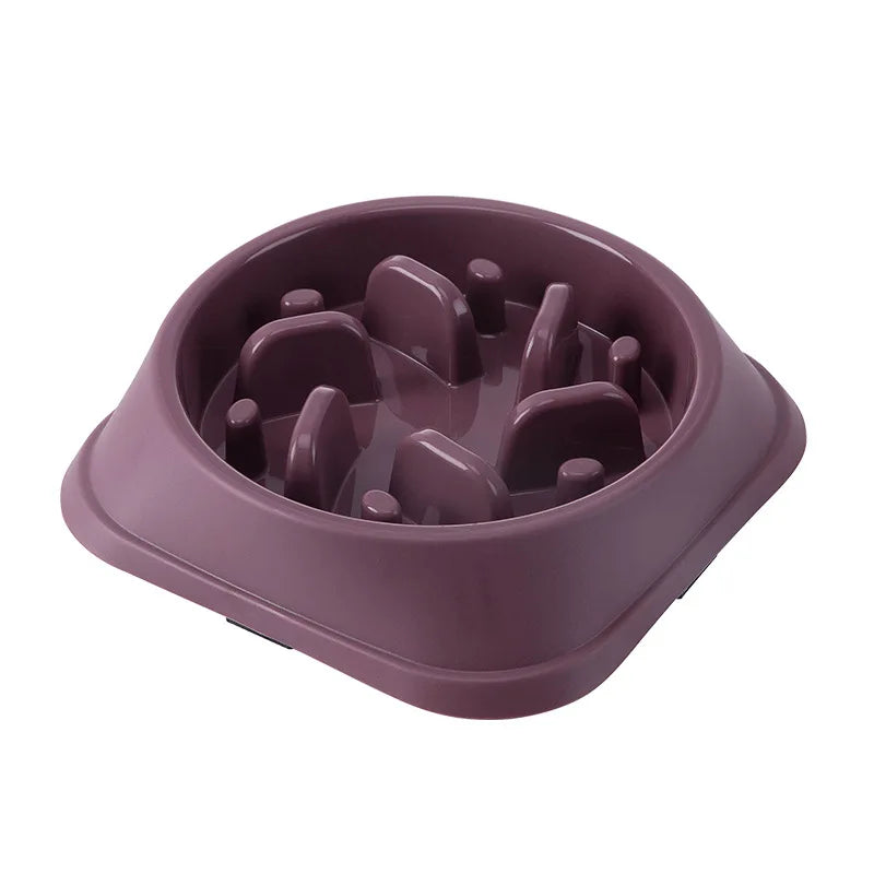 Pet Slow Food Bowl, Non-slip Multiple Colors Shapes