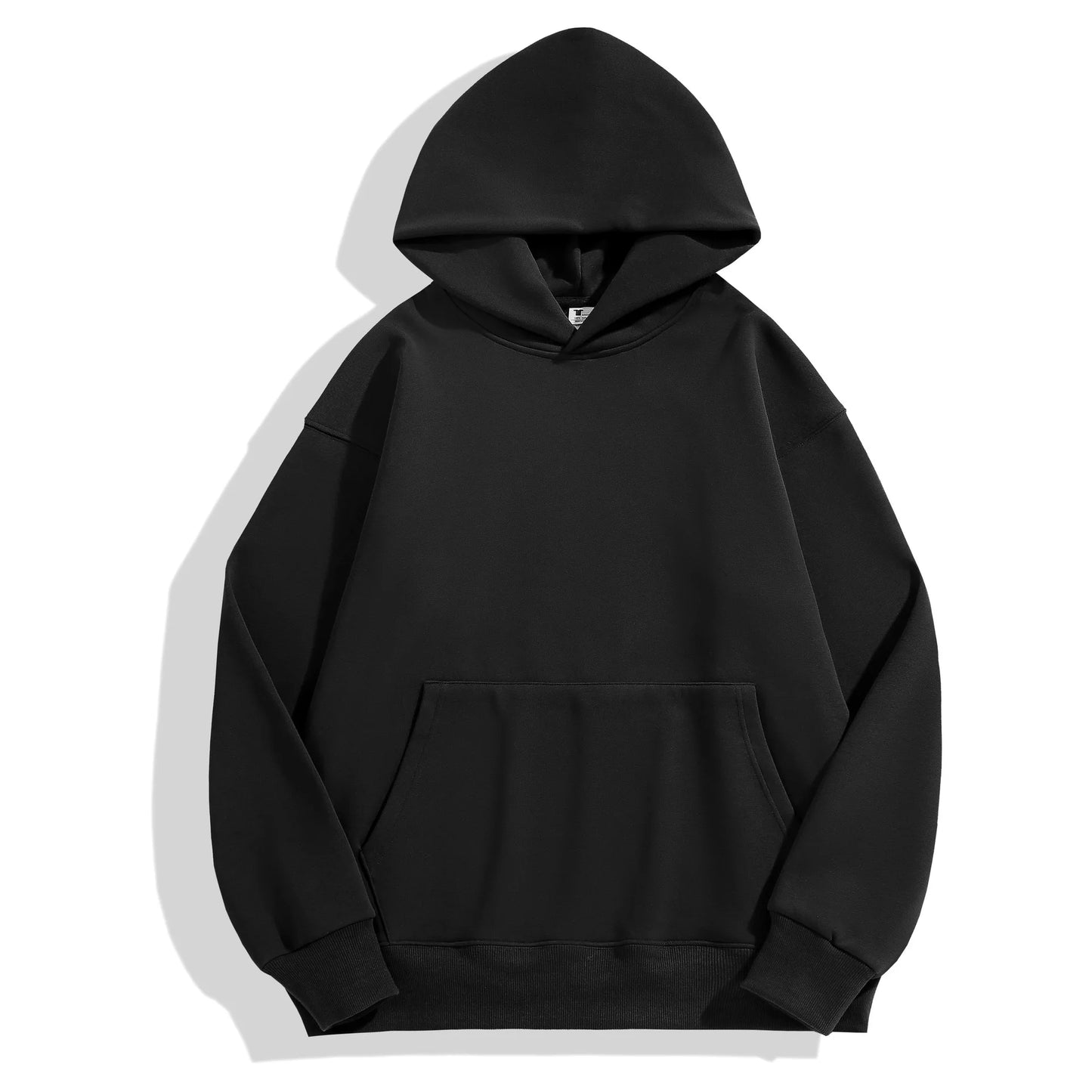 480gsm Heavy Weight Cotton Plus Velvet Hooded Sweater Thickened Tight Polar Fleece Pullover Hoodie