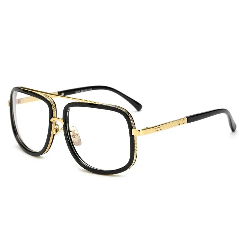 Metal Polarized Oversized Gradient Square Frame Sun Glasses