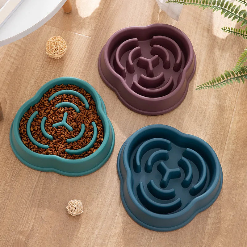 Pet Slow Food Bowl, Non-slip Multiple Colors Shapes