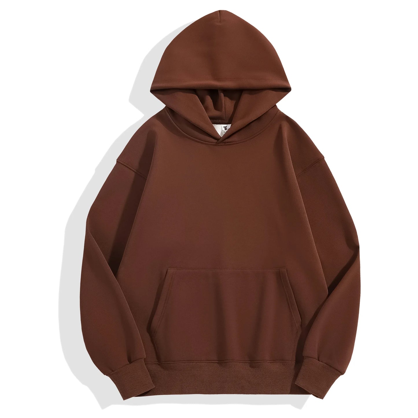 480gsm Heavy Weight Cotton Plus Velvet Hooded Sweater Thickened Tight Polar Fleece Pullover Hoodie