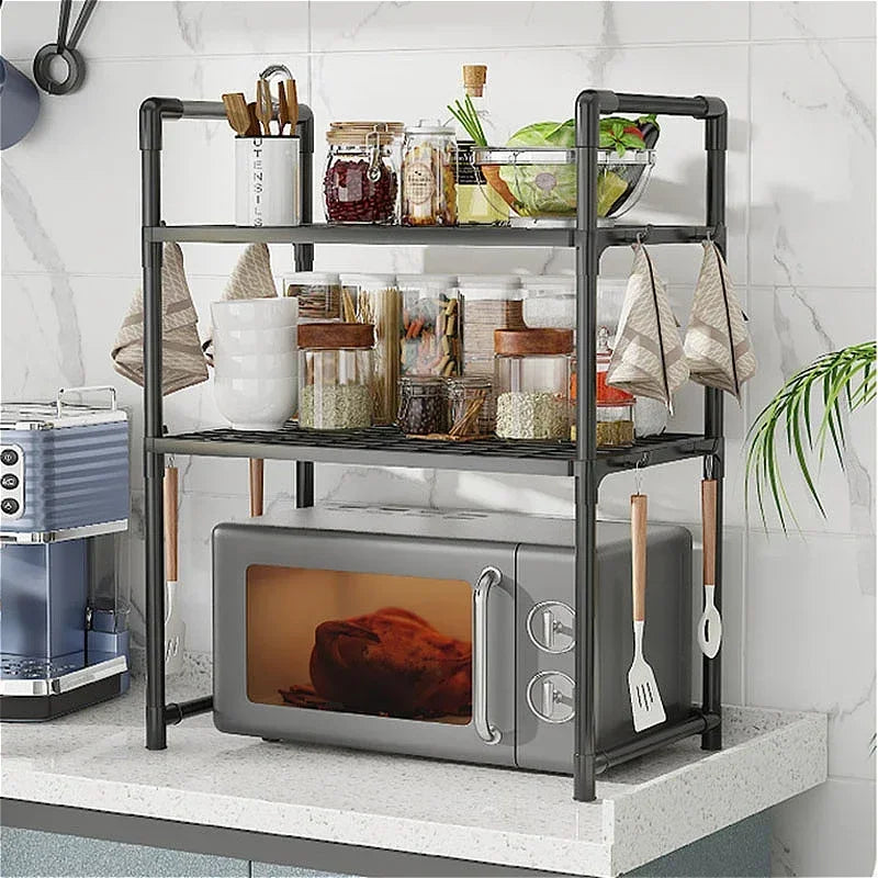 Kitchen Elevated Design Bilayer Countertop Shelf Organizer