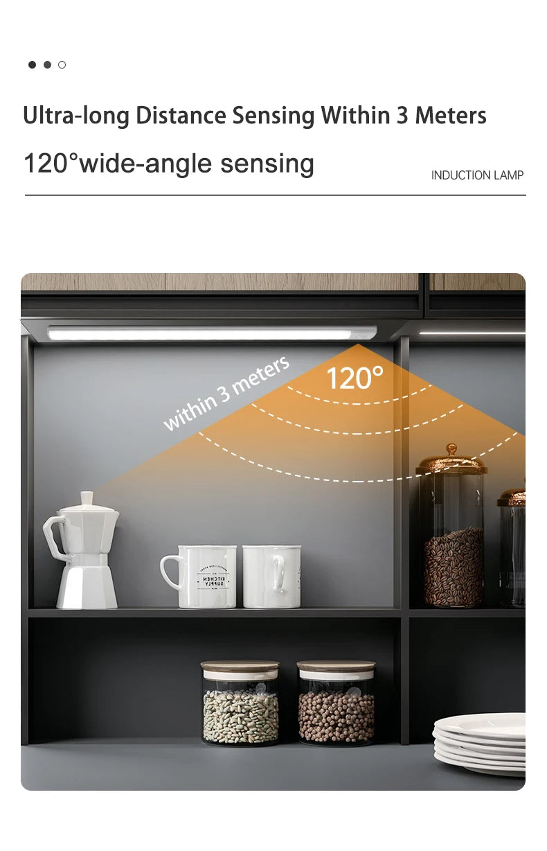 LED Cabinet Light USB Type-C Rechargeable Motion Sensor Led Lamp 10cm/20cm/30cm/40cm/50cm