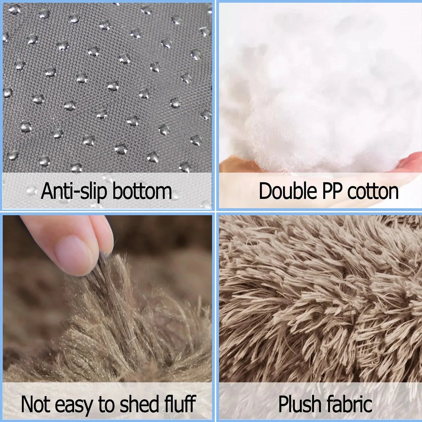 Plush Round Washable Pet Bed, Winter Warm For All Size Dogs and Cats