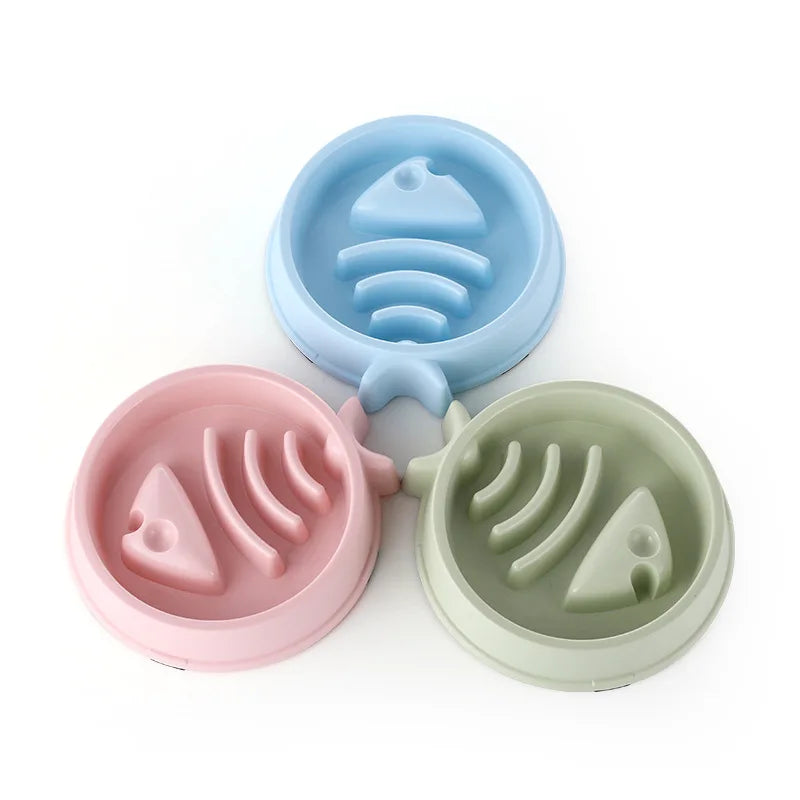 Pet Slow Food Bowl, Non-slip Multiple Colors Shapes