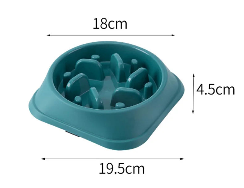 Pet Slow Food Bowl, Non-slip Multiple Colors Shapes