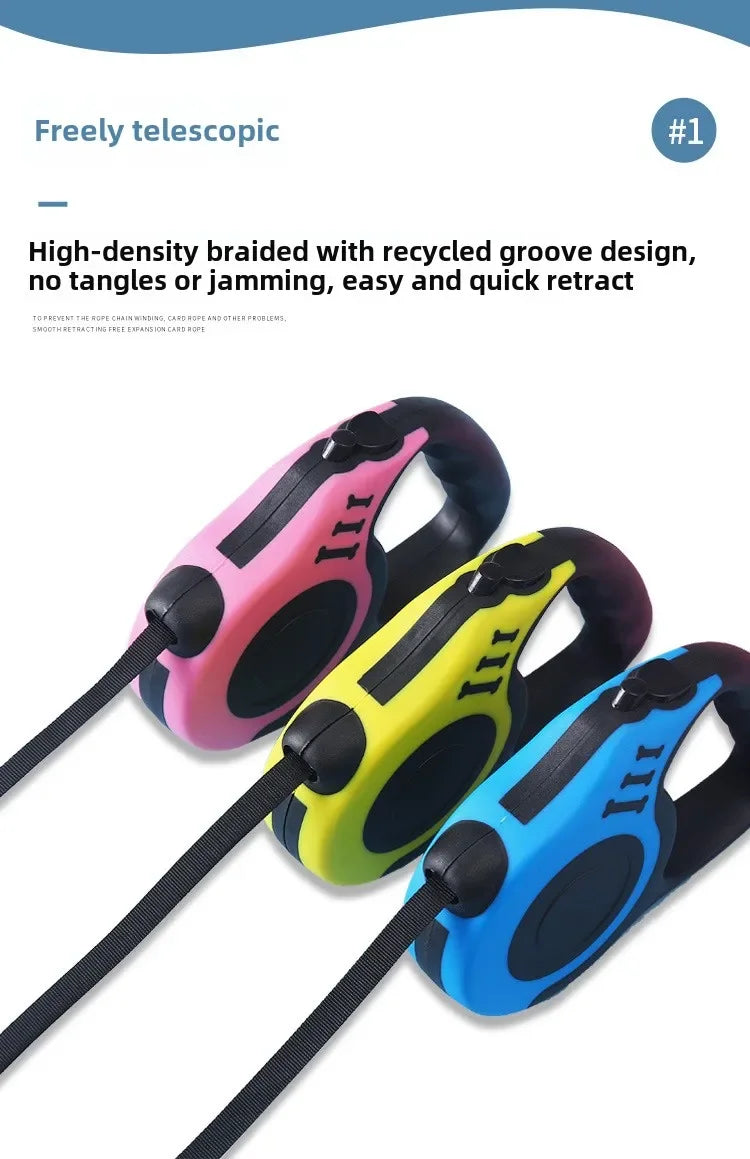 3m 5m Dog Strong Nylon Automatic Retractable Durable Leash