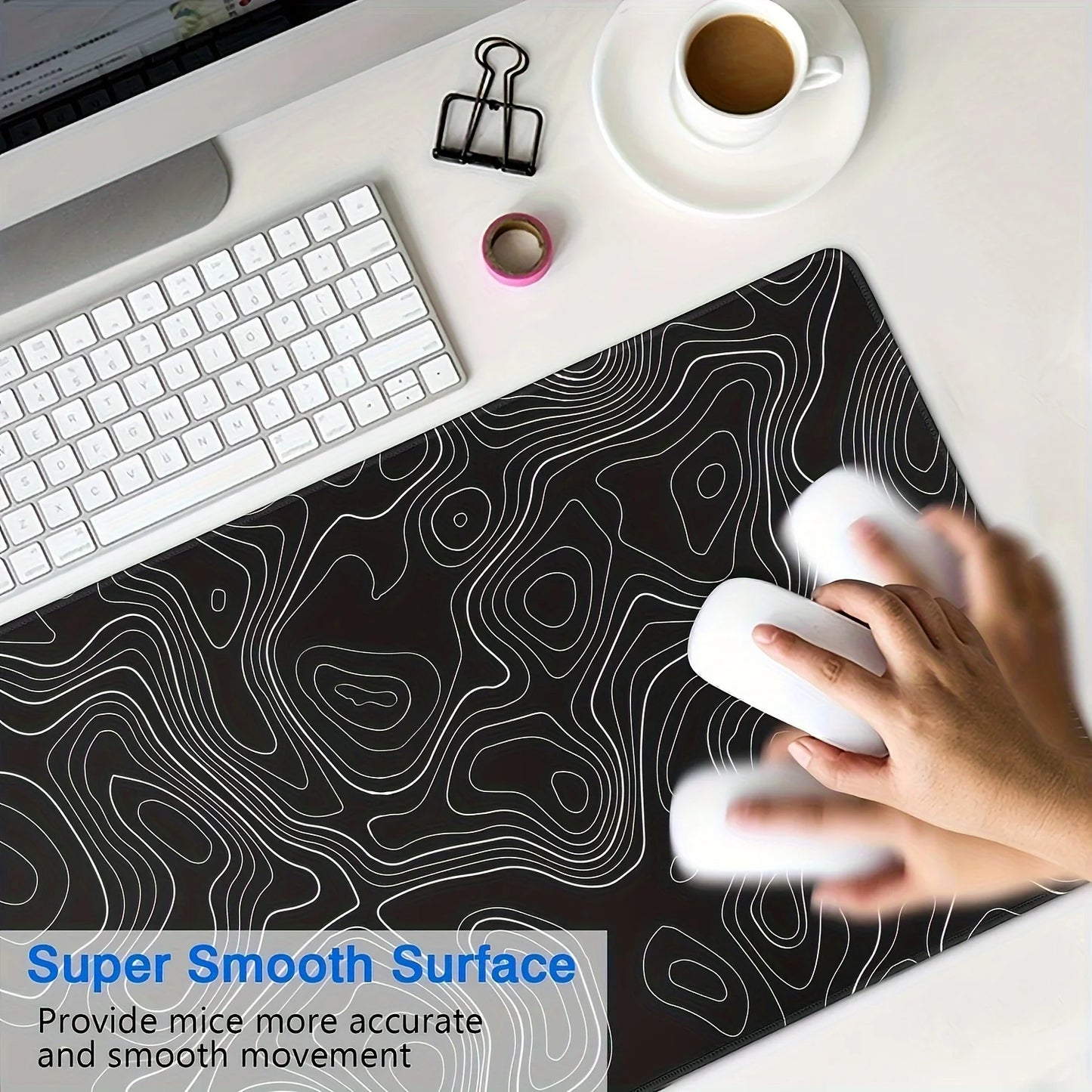 Large gaming keyboard mouse desk pad non-slip rubber