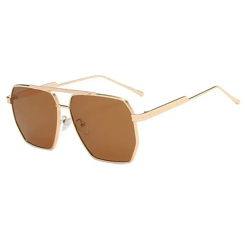 Vintage Fashion Luxury Brand Design Metal Sunglasses Men Women UV400