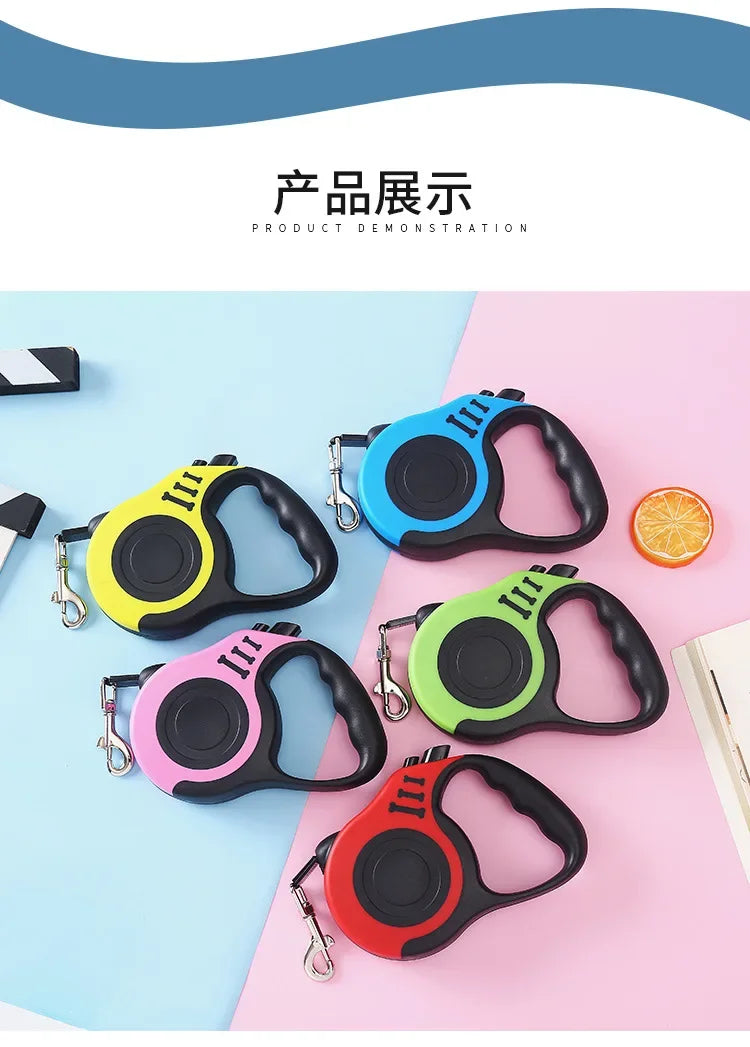 3m 5m Dog Strong Nylon Automatic Retractable Durable Leash