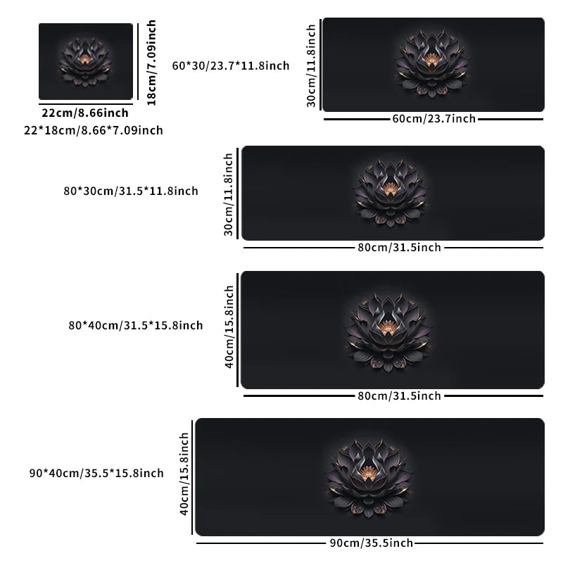 Large gaming keyboard mouse desk pad non-slip rubber