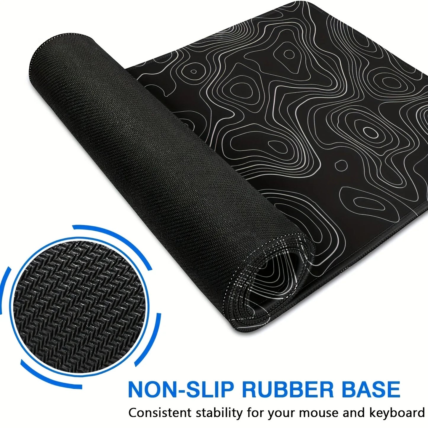 Large gaming keyboard mouse desk pad non-slip rubber