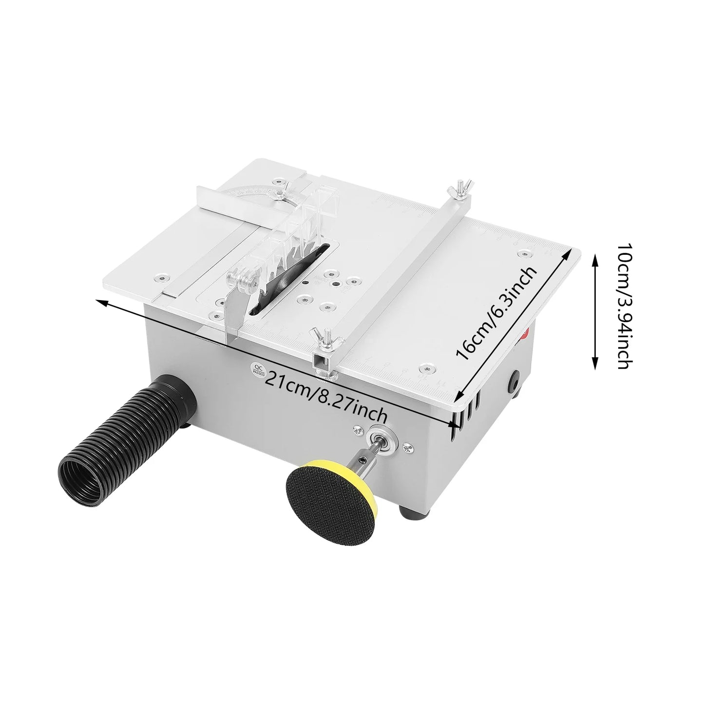 240W Mini Table Saw Multi-Functional Table Saw 0.1-20mm Adjustable for Modeling, Handicraft Workshop