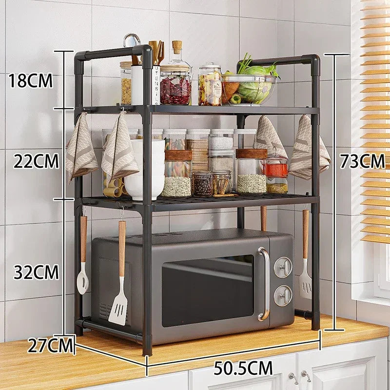 Kitchen Elevated Design Bilayer Countertop Shelf Organizer