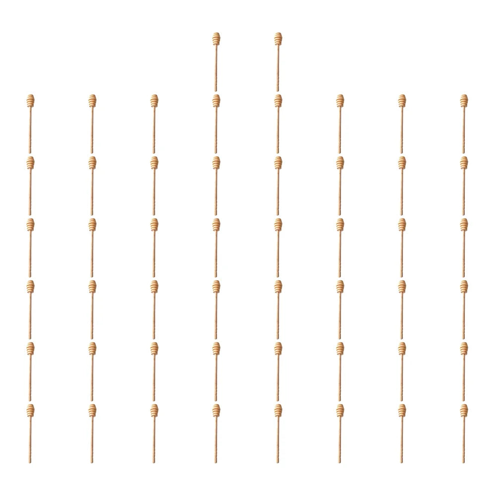 50/2/1PCS Dessert Wooden Spoon Honey Stirrer