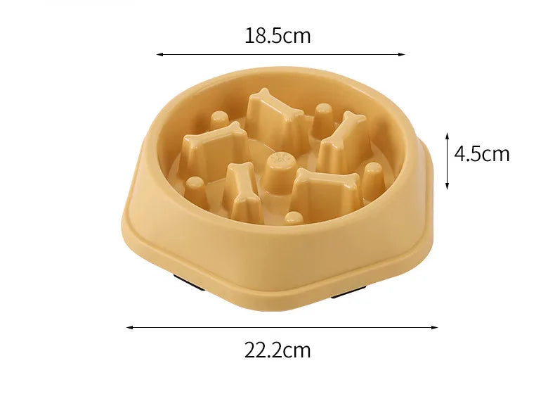 Pet Slow Food Bowl, Non-slip Multiple Colors Shapes