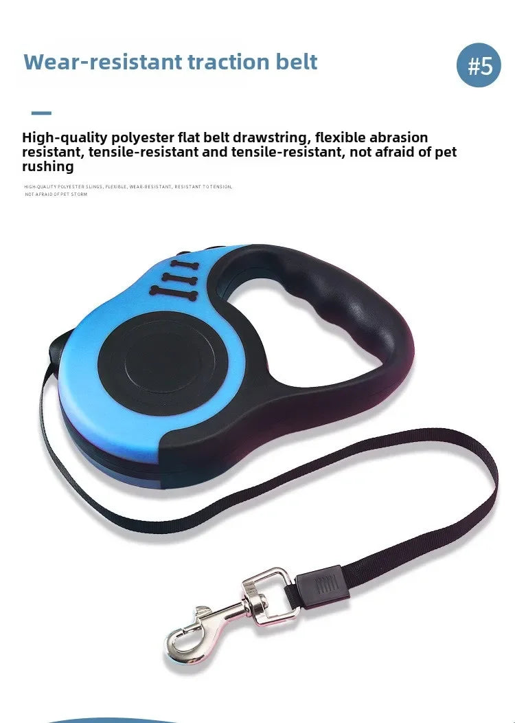 3m 5m Dog Strong Nylon Automatic Retractable Durable Leash