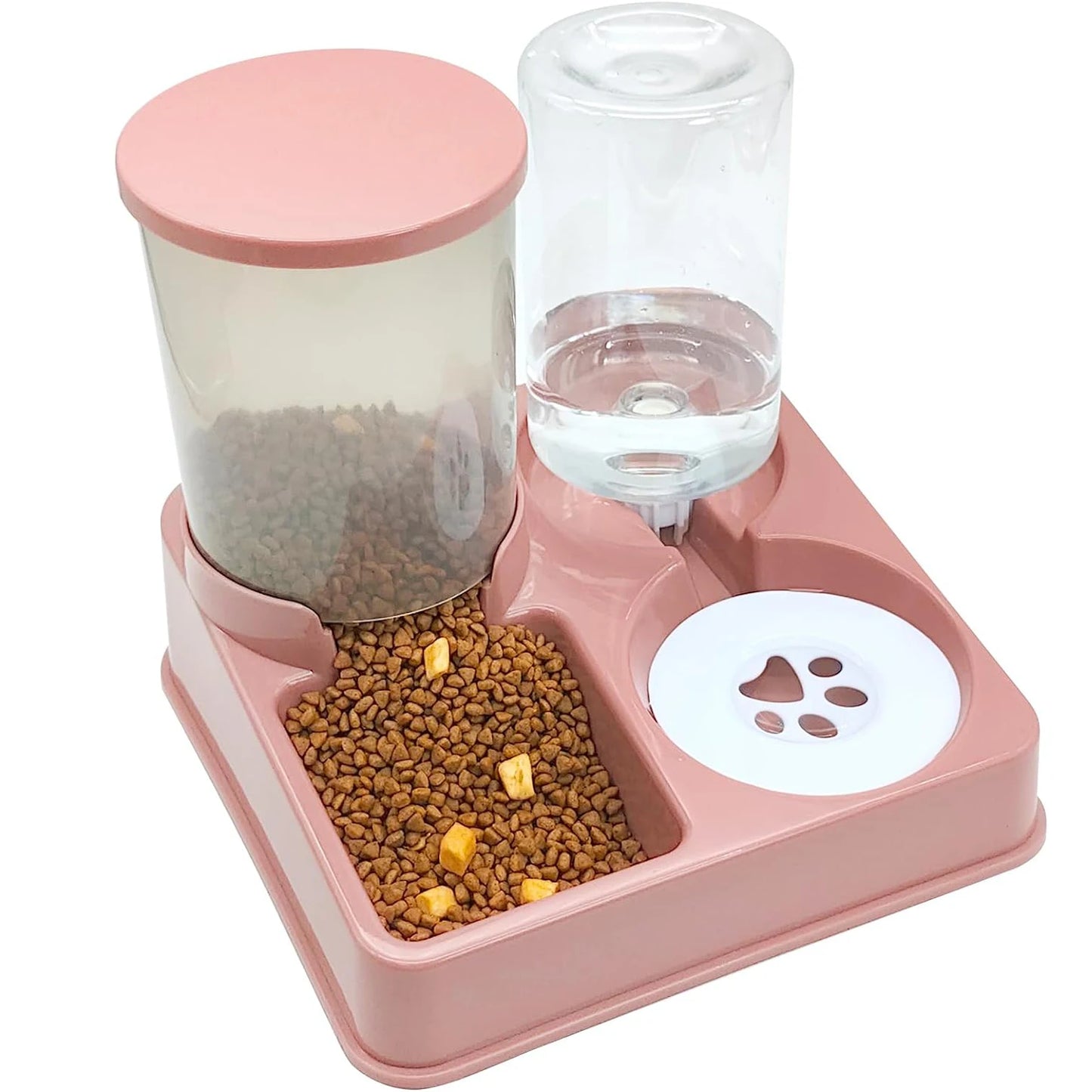 2 In 1 Tilted Automatic Gravity Pet Feeder Water Dispenser Set
