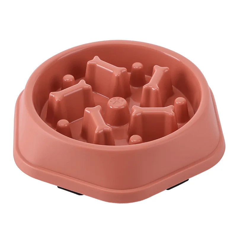 Pet Slow Food Bowl, Non-slip Multiple Colors Shapes