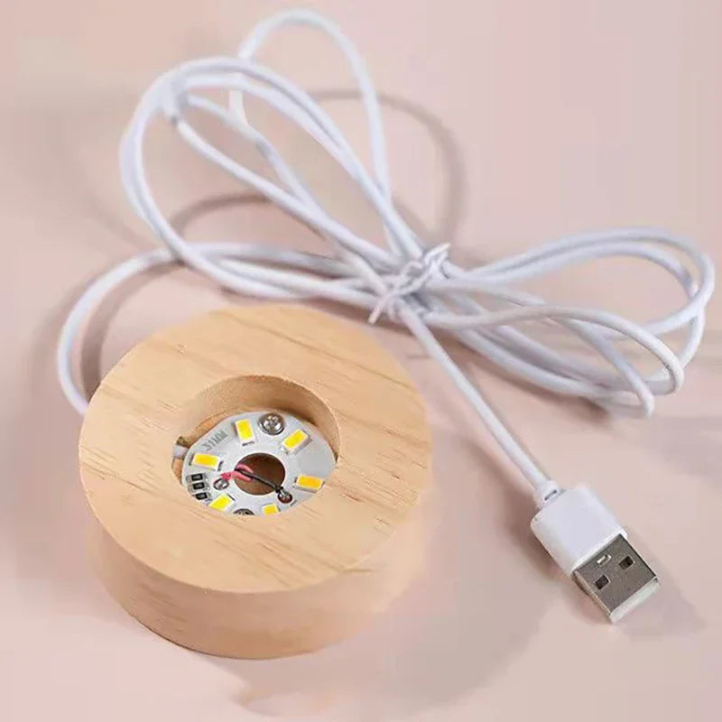 USB LED Galaxy Crystal Ball Lamp 3D Planet Moon Light Home Decor Night Light Desk Tabletop Decoration