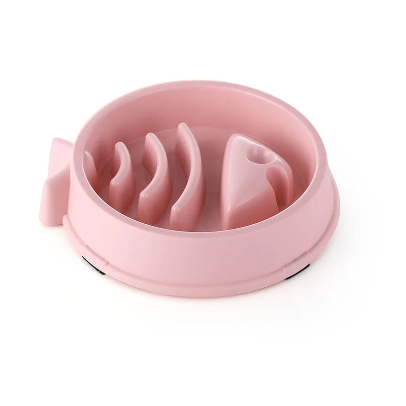 Pet Slow Food Bowl, Non-slip Multiple Colors Shapes