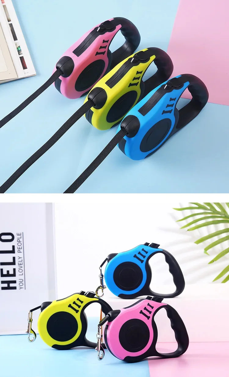 3m 5m Dog Strong Nylon Automatic Retractable Durable Leash