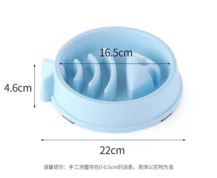 Pet Slow Food Bowl, Non-slip Multiple Colors Shapes