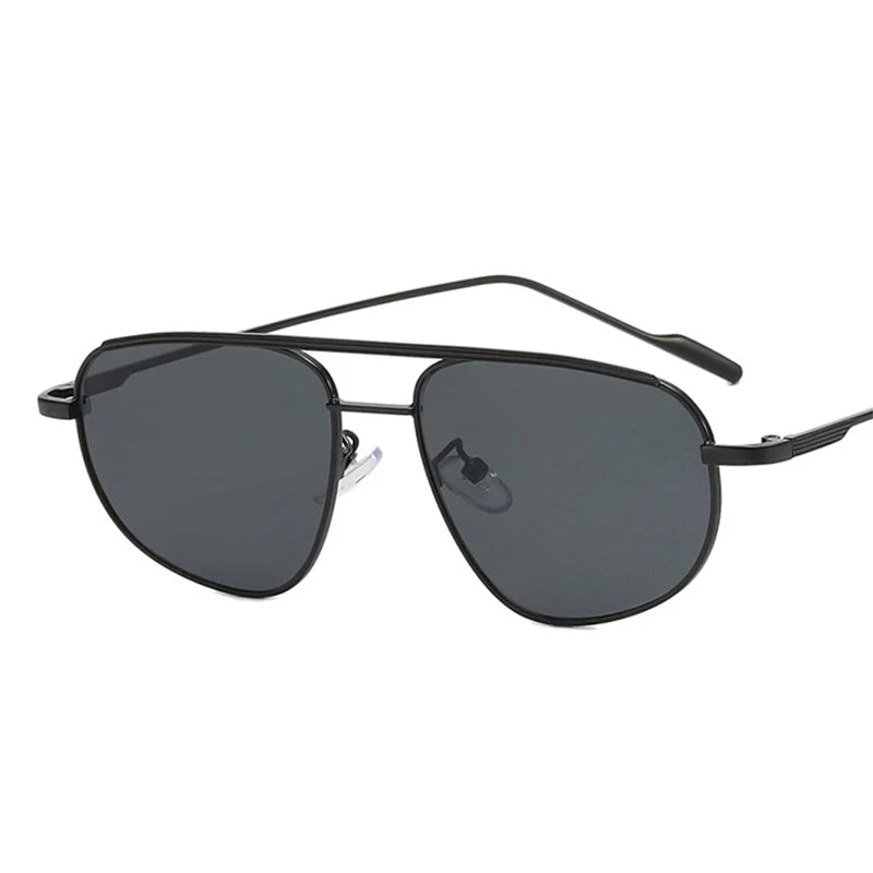 Retro Alloy Vintage Small Metal Frame Pilot Punk Double Ridge Sun Glasses