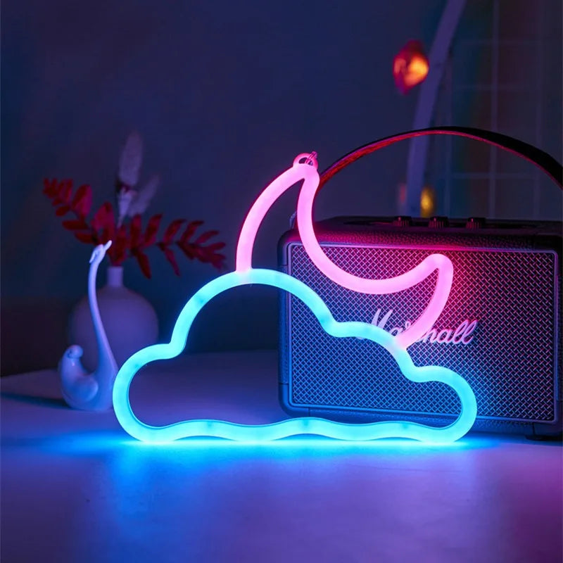 USB Game Console Handle Shape and Other Room Decoration LED Neon Lights