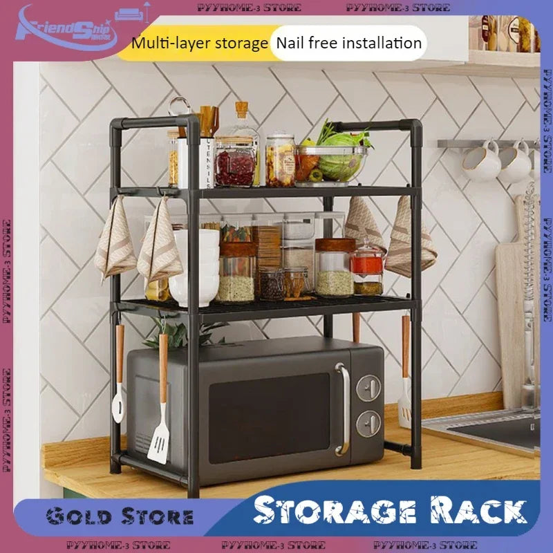 Kitchen Elevated Design Bilayer Countertop Shelf Organizer