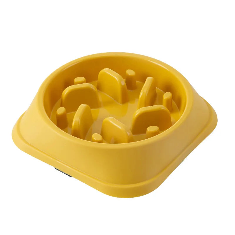 Pet Slow Food Bowl, Non-slip Multiple Colors Shapes