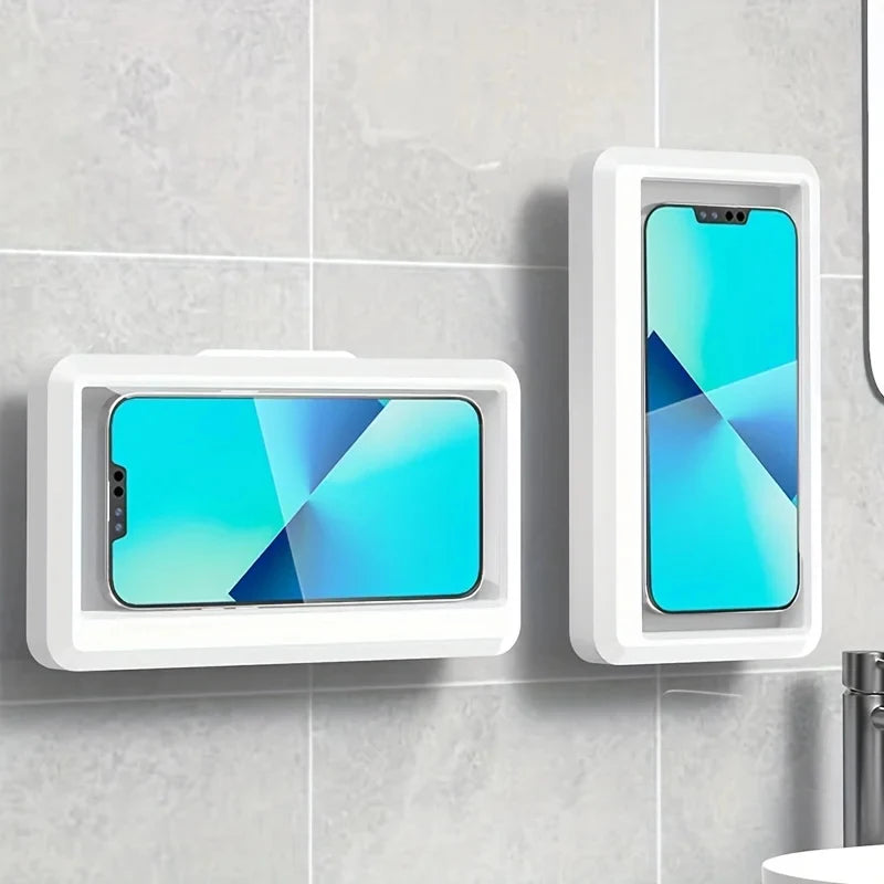 Waterproof Shower Phone Holder Splash-Proof 360° Rotate Can Be Touched Shower Phone Case Mount for Bathroom Kitchen