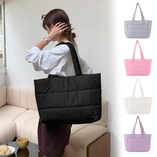 Large Capacity Tote Bag Versatile Handbag for Commuting Shoulder Bag Multiple Pockets