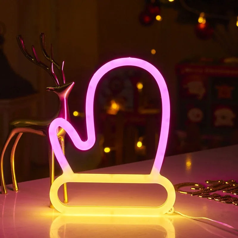 USB Game Console Handle Shape and Other Room Decoration LED Neon Lights