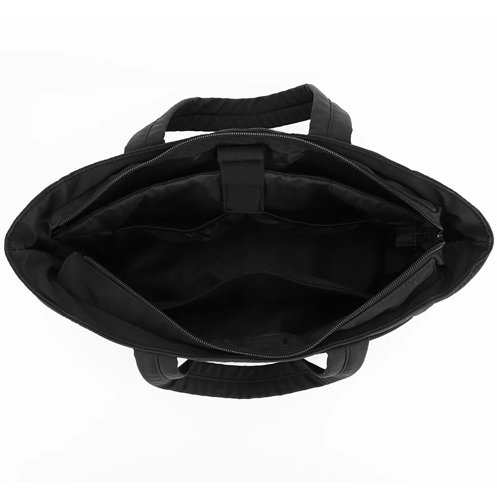 Puffer Tote Bag for Women Lightweight Down Cotton Padded Crossbody Bag Large Capacity