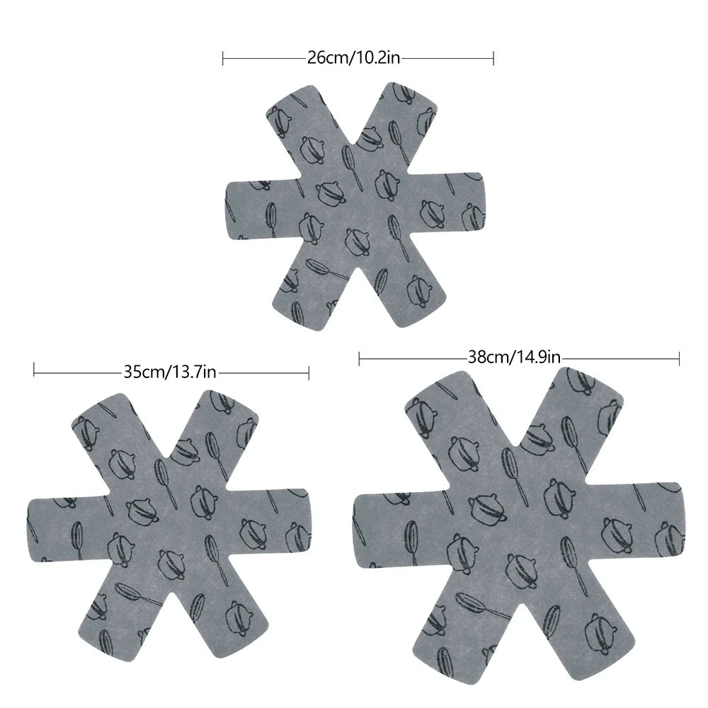 15/12Pc Pot Pan Protectors Non-stick Divider Pads Prevent Scratching Protect Surfaces for Cookware Kitchen Accessories