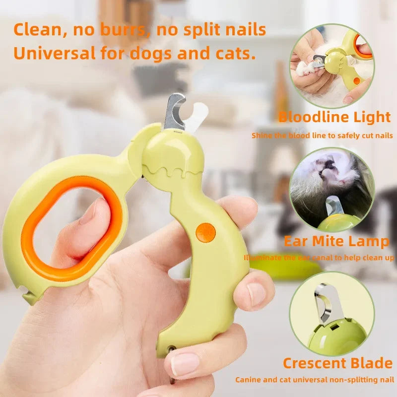 Pet nail clippers, Convenient LED electric nail grinder