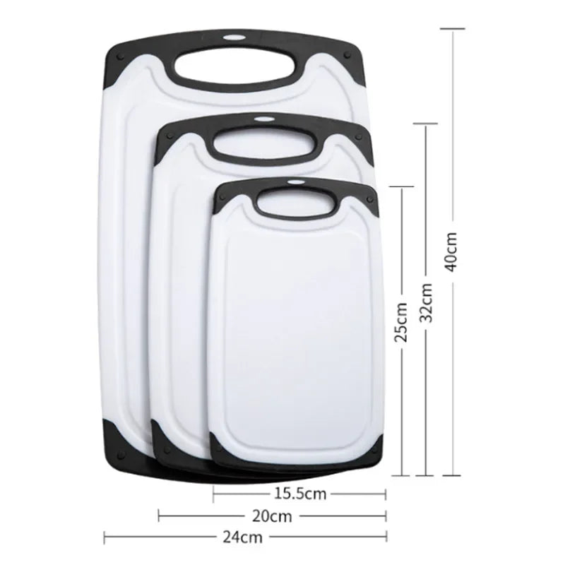 3 Separate Size Cutting Board Anti-slip Rectangular