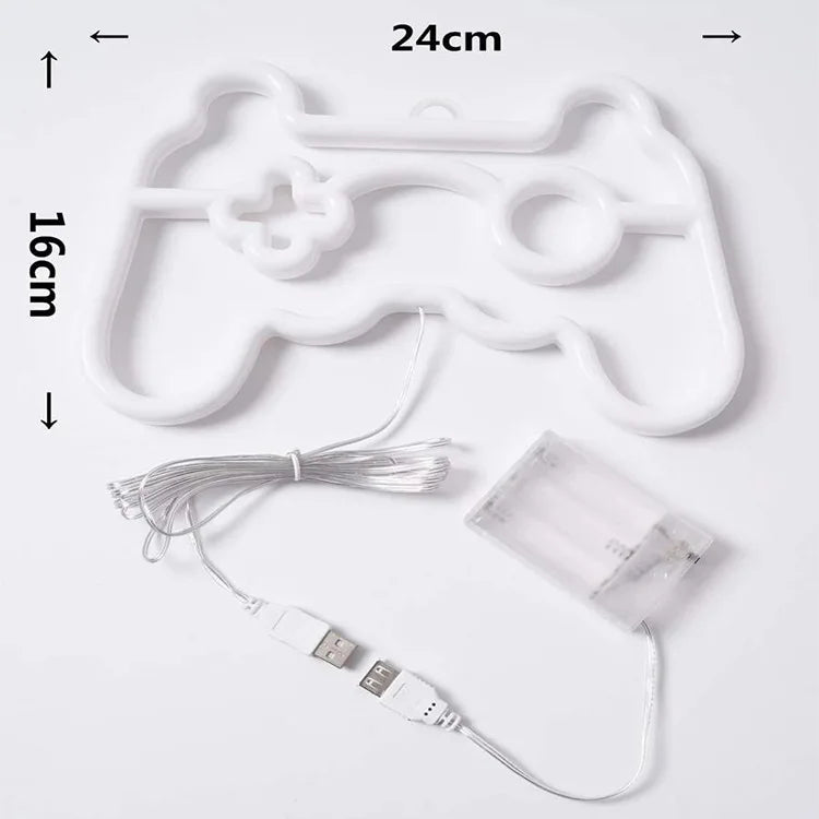 USB Game Console Handle Shape and Other Room Decoration LED Neon Lights