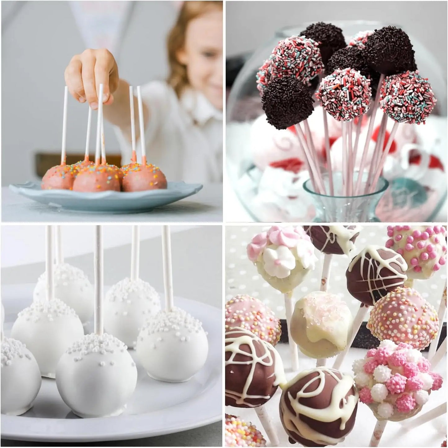 Cake Pop Mold Kit 717pcs Lollipop Cake Pop Making Set with Cake Pop Stand, Cake Pop Stick And Packaging, Decorating Pen
