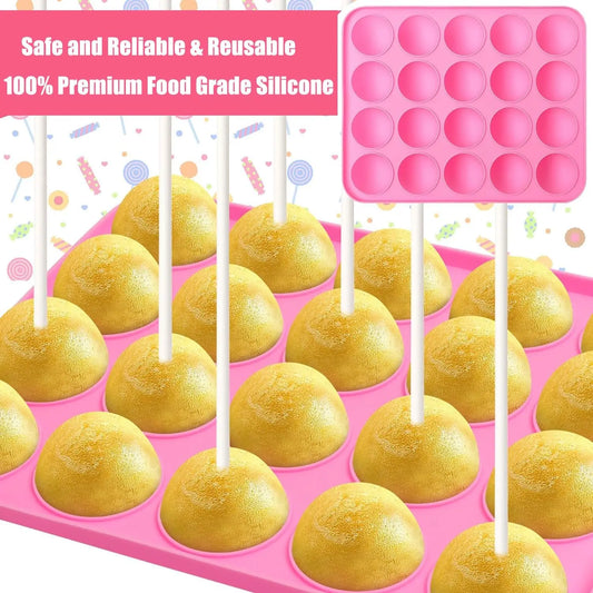 Cake Pop Mold Kit 717pcs Lollipop Cake Pop Making Set with Cake Pop Stand, Cake Pop Stick And Packaging, Decorating Pen