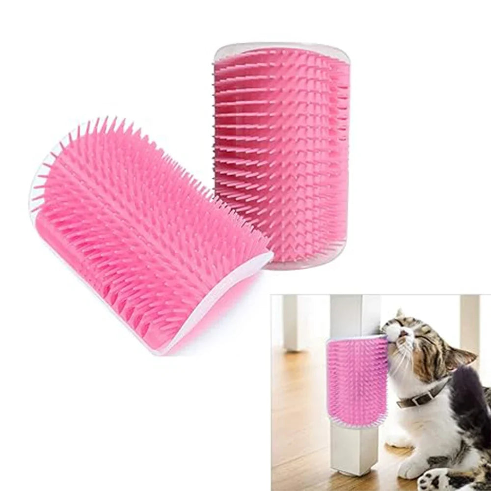 Cat Brush Comb Massage Self Groomer with Catnip