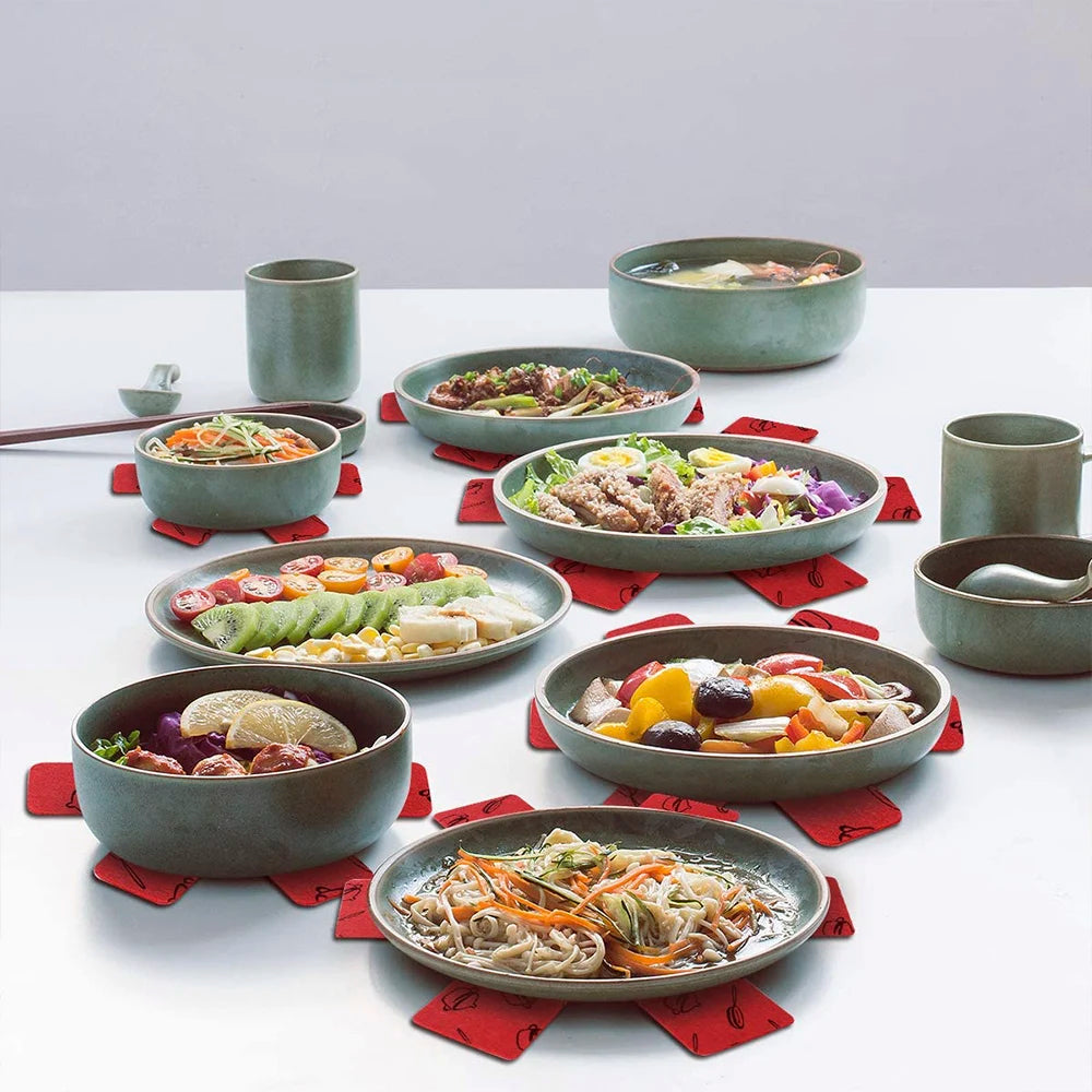 15/12Pc Pot Pan Protectors Non-stick Divider Pads Prevent Scratching Protect Surfaces for Cookware Kitchen Accessories