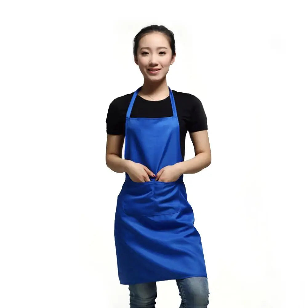 Polyester + Cotton Blend Sleeveless Apron With Big Pocket
