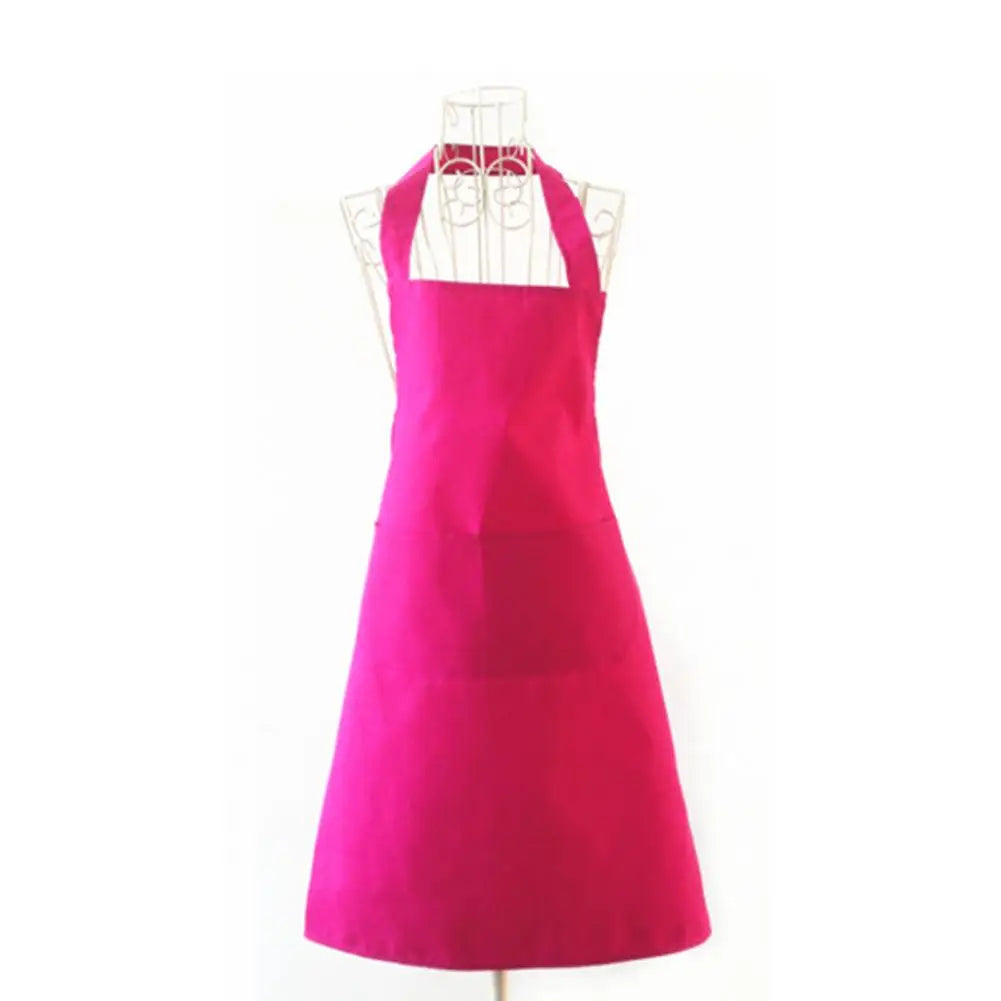 Polyester + Cotton Blend Sleeveless Apron With Big Pocket