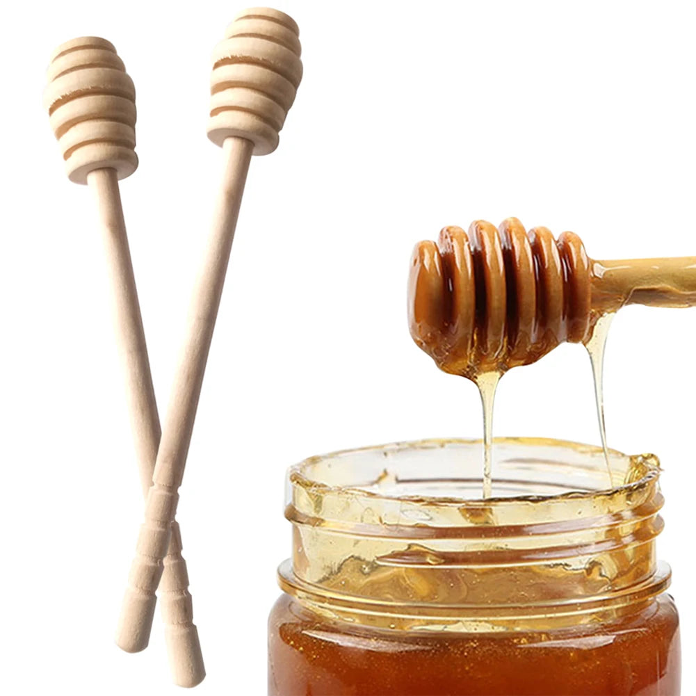 50/2/1PCS Dessert Wooden Spoon Honey Stirrer