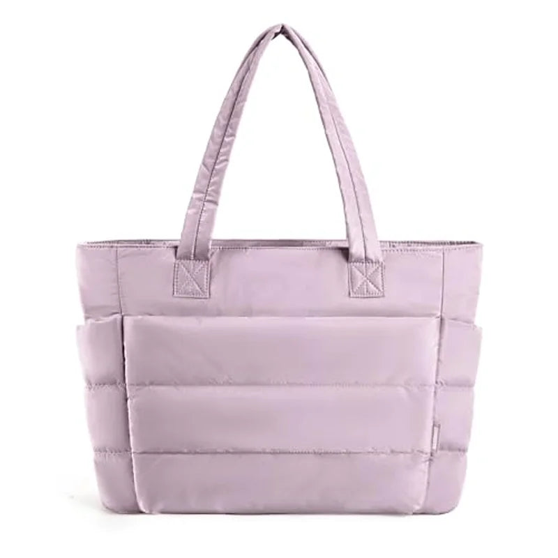 Tote Bag Puffy Padded Bags Leisure Commuting Handbag Large Capacity Storage Organizer