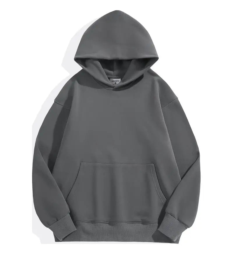 500GSM Heavy Weight Hoodies Casual Thick Cotton Solid Color