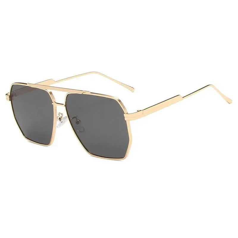 Vintage Fashion Luxury Brand Design Metal Sunglasses Men Women UV400